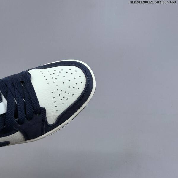 Jordan Air Jordan 1 Low Obsidian Suede navy white yellow 36~46B casual lifestyle