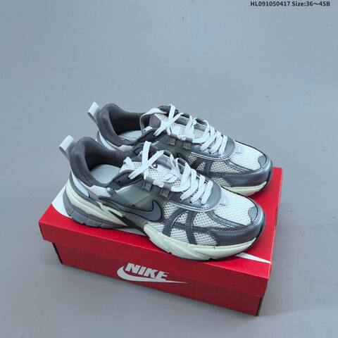 Nike V2K Run White Silver Cream Black EU 36-45 Running Shoe - Unisex (BS-60668)