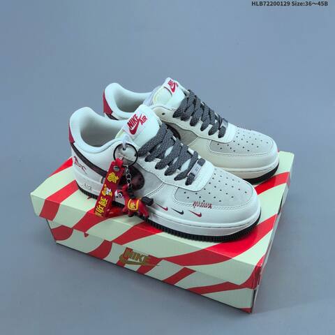 Nike Air Force 1 07 Low Off White Blue Red EU 36-45 Sneaker - Unisex (BS-61663)