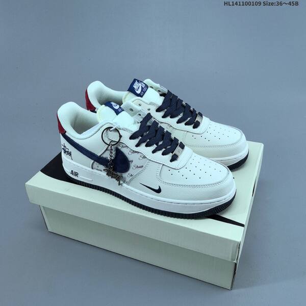 Nike Air Force 1 07 white dark green dark grey red EU 36-45 sneaker
