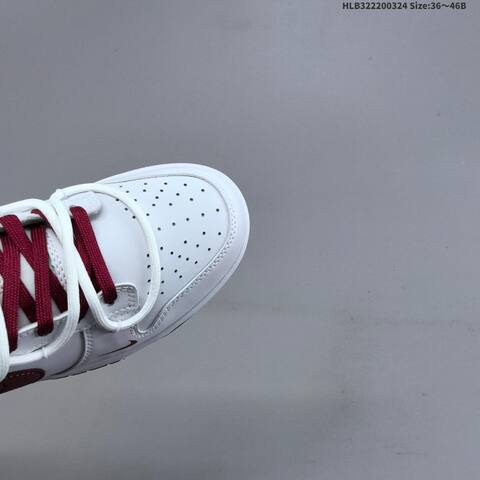Nike Dunk Low White Dark Red EU 36-46 Skate Shoe - Unisex (BS-61145)