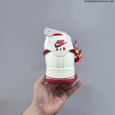 Nike Air Force 1 Low Sail White Red EU 36-45 Sneaker - Unisex (BS-61709)