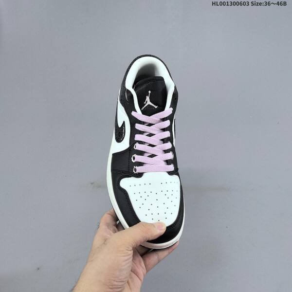 Jordan Air Jordan 1 Low black/white with pink laces 36~46B lifestyle