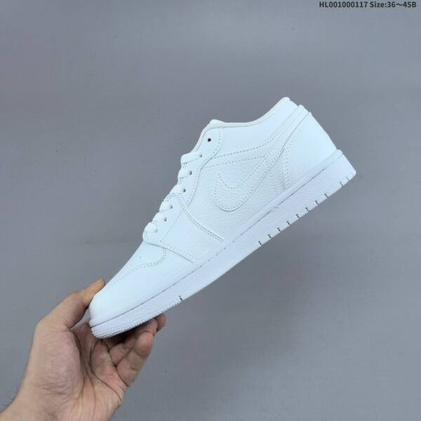 Jordan Air Jordan 1 Low Triple White 36~45 basketball