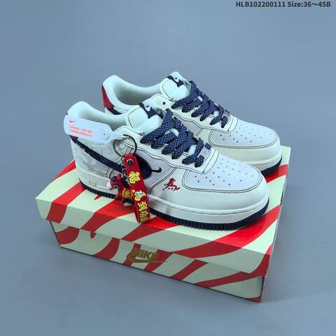 Nike Air Force 1 07 Low Off White Navy Red EU 36-45 Sneaker - Unisex (BS-62065)