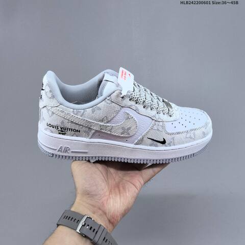 Nike Air Force 1 07 Low Brown Cream Navy White EU 36-45 Sneaker - Unisex (BS-60020)