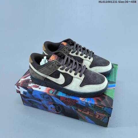 Nike Dunk SB Low Grey Black Yellow Blue EU 36-45 Skate Shoe - Unisex (BS-62298)