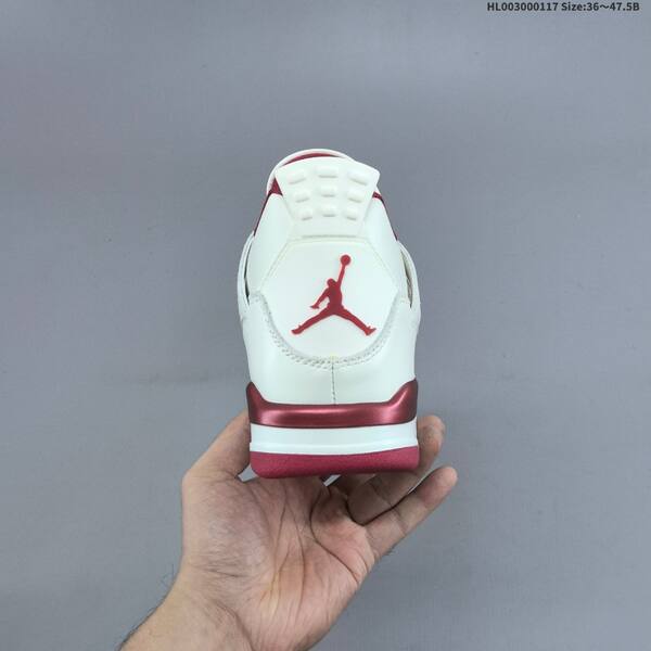 Jordan Air Jordan 4 Retro white/white-sierra red 36~47.5 basketball