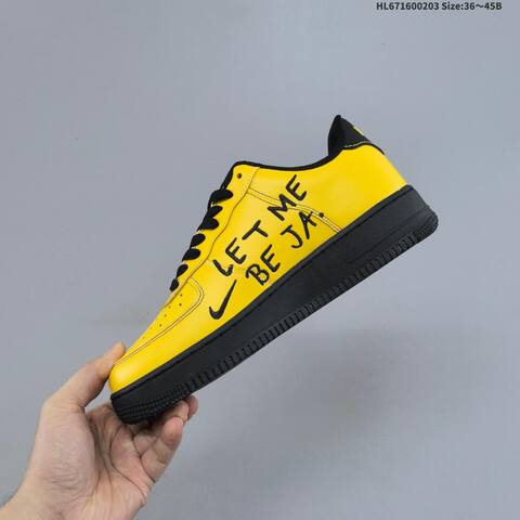 Nike Air Force 1 07 Low Yellow Black EU 36-45 Sneaker - Unisex (BS-61553)