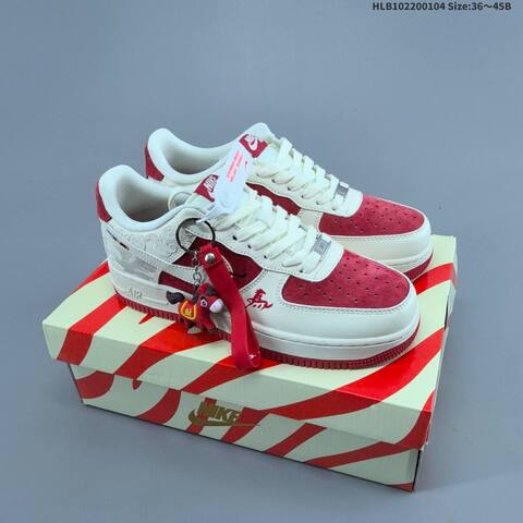Nike Air Force 1 Low Off White Dark Blue Red EU 36-45 Sneaker - Unisex (BS-62237)