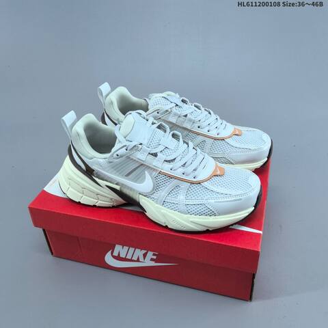 Nike V2K Runtekk White Grey Pink Silver Gold EU 36-46 Running Shoe - Unisex (BS-62126)