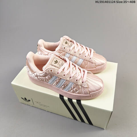 Adidas Caroline Hu x Adidas Originals Superstar W Light Pink White EU 35-40 Skate Shoe - Unisex (BS-65467)