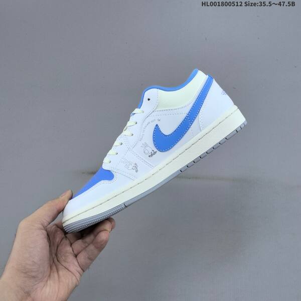 Jordan Air Jordan 1 Low white blue sail yellow grey EU 35 5-47 5 sneaker