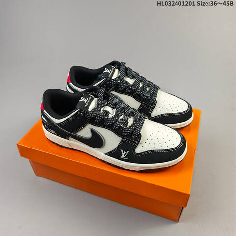 Nike SB Dunk Low Retro DIY Off White Black Red EU 36-45 Skate Shoe - Unisex (BS-62921)