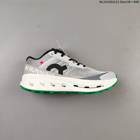 On Cloudultra White Black Green EU 36-45 Trail Shoe Trail Running Sneakers - Unisex (BS-68392)