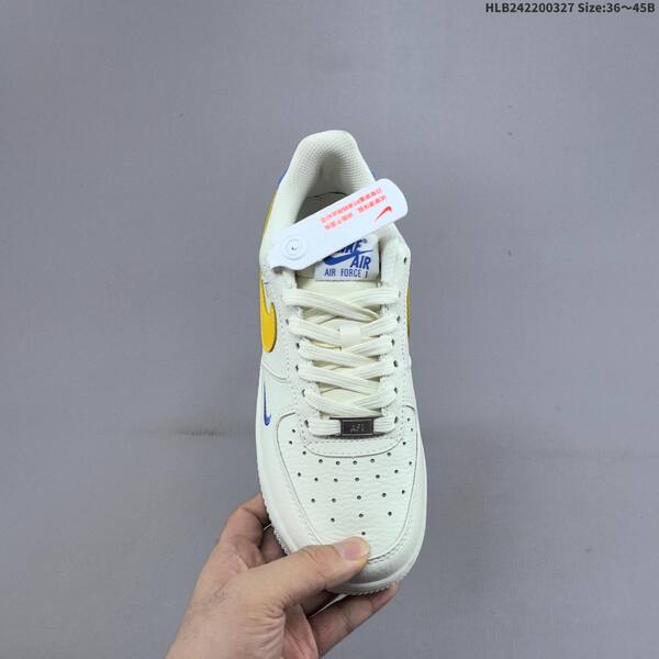 Nike Air Force 1 07 FZ1151-100 off white yellow blue EU 36-45 sneaker