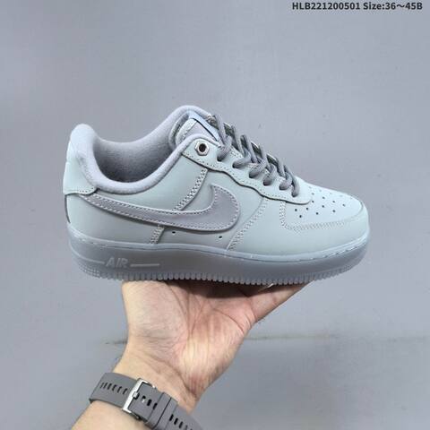 Nike Air Force 1 07 White Silver Light Blue EU 36-45 Sneaker - Unisex (BS-60541)