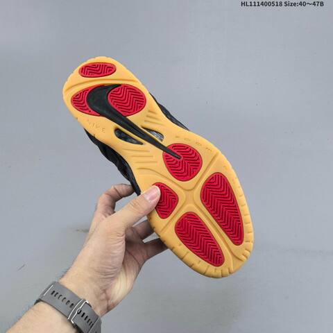 Nike Air Foamposite Pro Black Red Green Gum EU 40-47 Basketball Shoe - Men's (BS-60278)