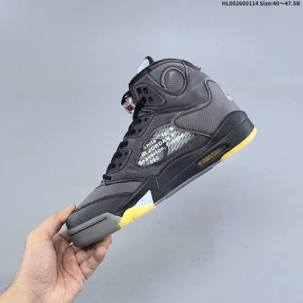 Jordan Off-White x Air Jordan 5 Retro SP black/gray/blue with red accents EU 40-47.5 basketball