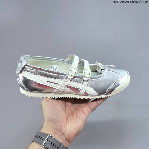 Onitsuka Tiger Mexico 66 TGRS Mary Jane Silver White And White Pink EU 36-41 Sneaker Casual Sneakers - Unisex (BS-68862)