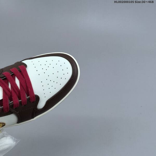 Jordan Air Jordan 1 Low white/brown/burgundy/gold 36~46B casual
