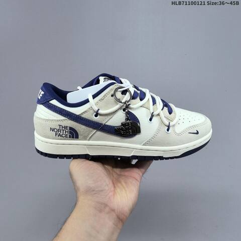 Nike SB Dunk Low White Navy Blue EU 36-45 Skate Shoe - Unisex (BS-61858)
