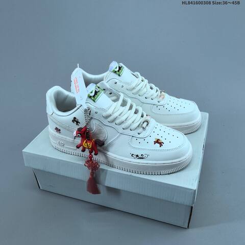 Nike Air Force 1 07 Low White Black Red Pink Yellow EU 36-45 Sneaker - Unisex (BS-61432)