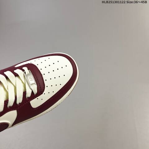 Nike Air Force 1 07 Sail Burgundy Gum White EU 36-45 Sneaker - Unisex (BS-63244)