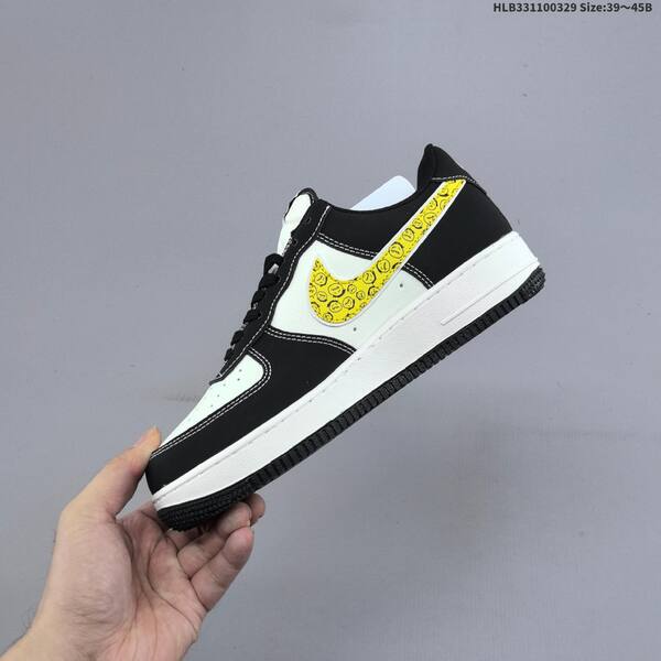 Nike Air Force 1 07 Black White Yellow Red Gold EU 36 45 sneaker EU 36-45