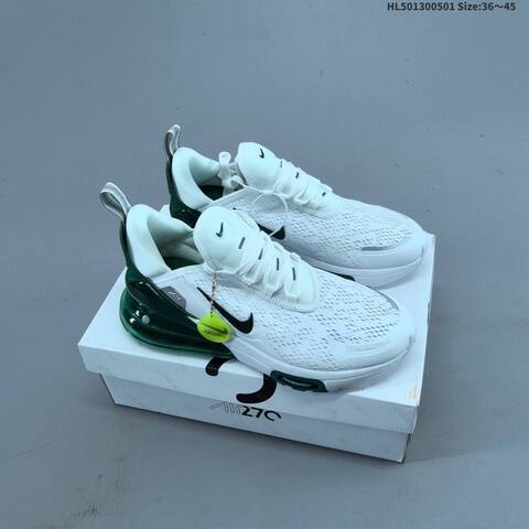 Nike Air Max 270 Flyknit White Dark Green Black Blue EU 36-45 Running Shoe - Unisex (BS-60555)