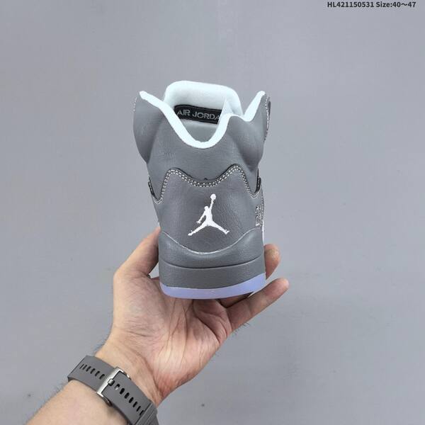 Jordan Air Jordan 5 Retro wolf grey / grey / white 40~47 basketball