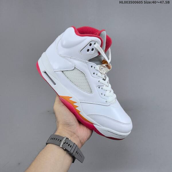Jordan Air Jordan 5 Retro white/red/orange 40~47.5 basketball