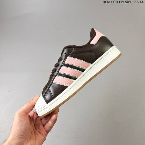 Adidas Superstar Brown Pink White Gum EU 35-44 Skate Shoe - Unisex (BS-65400)
