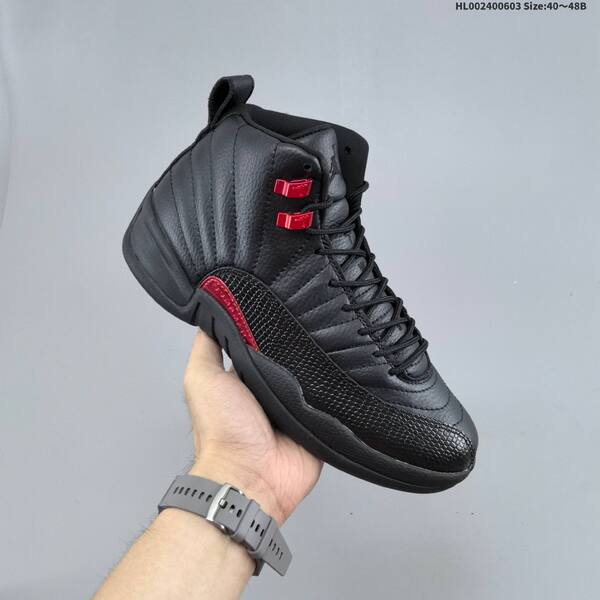 Jordan Air Jordan 12 Retro black/red 40~48B basketball