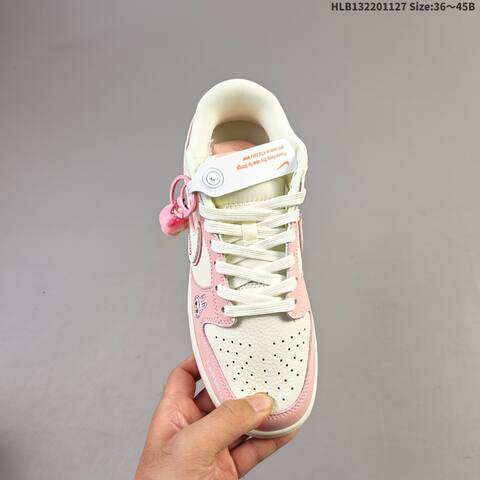 Nike SB Dunk Low Labubu Custom Sail Light Pink White EU 36-45 Skate Shoe - Unisex (BS-63009)