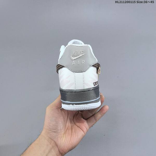 Nike Air Force 1 07 white dark brown khaki grey EU 36-45 sneaker