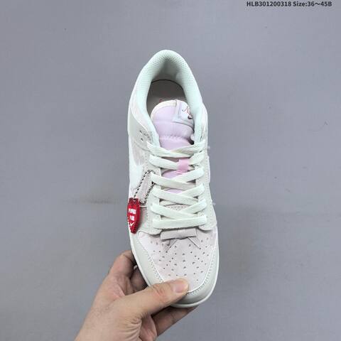 Nike Dunk Low Light Beige White Pink Light Blue Dark Brown EU 36-45 Skate Shoe - Unisex (BS-61264)