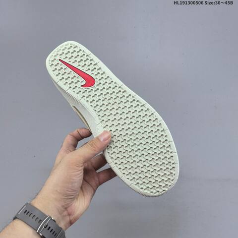 Nike SB Force 58 Light Olive Cream Beige Red White EU 36-45 Skate Shoe - Unisex (BS-60477)