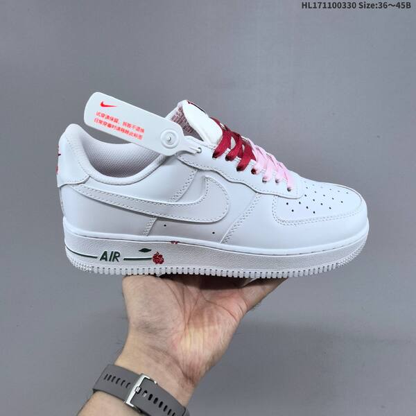 Nike Air Force 1 07 white pink red EU 36-45 sneaker