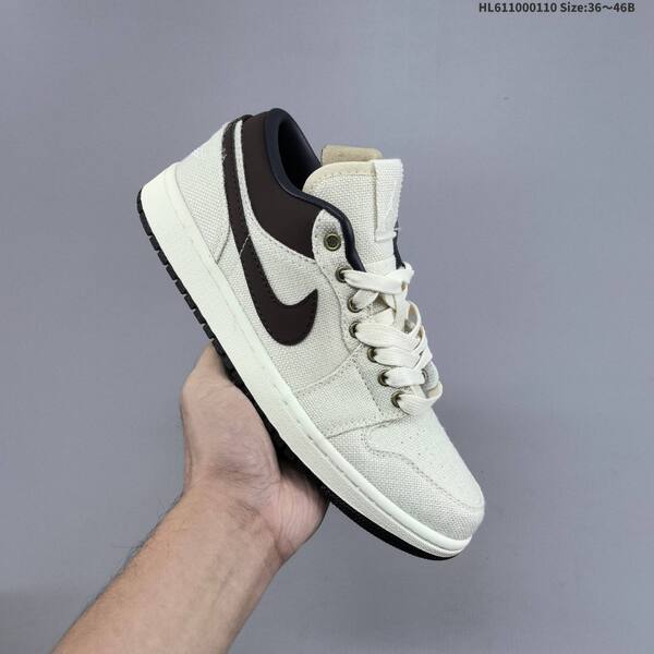 Nike Air Jordan 1 Low white/black 36~46B casual