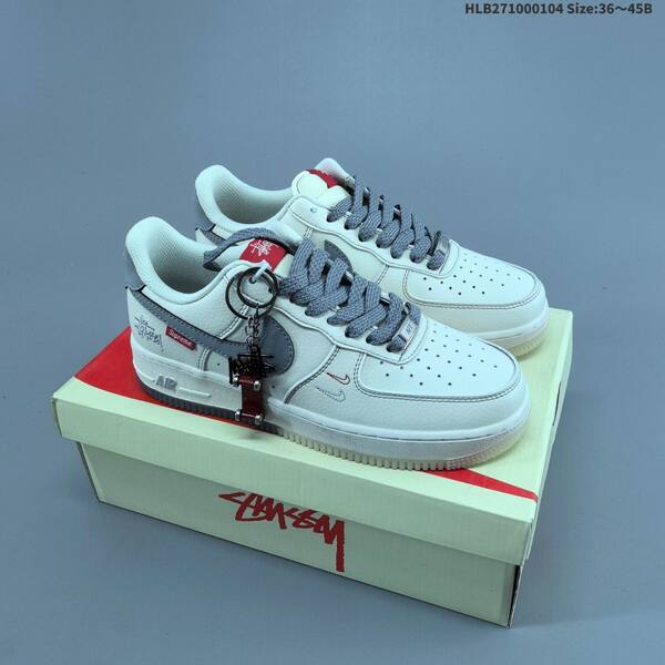 Nike Air Force 1 07 LV8 off white navy red black EU 36-45 sneaker