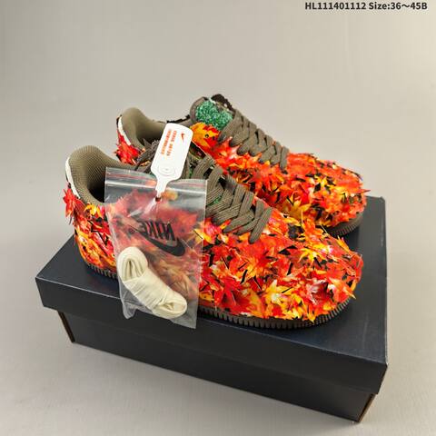 Nike Air Force 1 07 Low Red Orange Yellow Brown Green EU 36-45 Sneaker - Unisex (BS-63827)