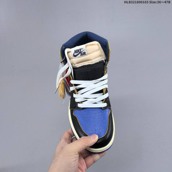 Jordan Air Jordan 1 Retro High OG black/blue/gold/white 36~47B basketball