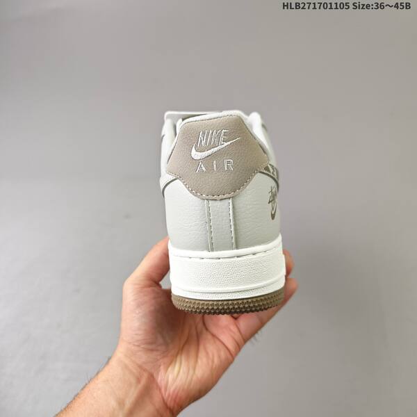 Nike Air Force 1 07 XJ9168 004 light grey off white brown white EU 36 45 sneaker EU 36-45