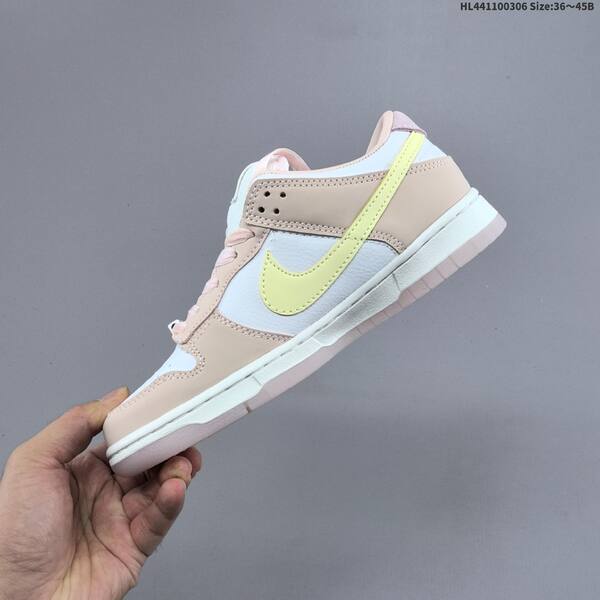 Nike Dunk Low PRM white light pink pale yellow EU 36-45 skate shoe