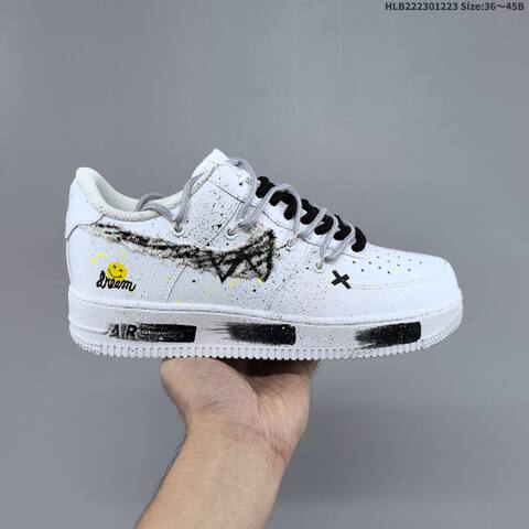 Nike Air Force 1 07 LV8 Off White Black Grey EU 36-45 Sneaker - Unisex (BS-62500)