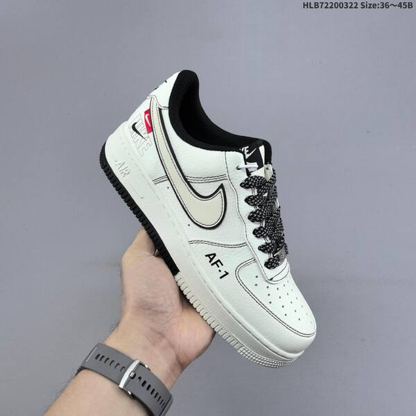 Nike Air Force 1 07 LV8 white black red EU 36-45 sneaker
