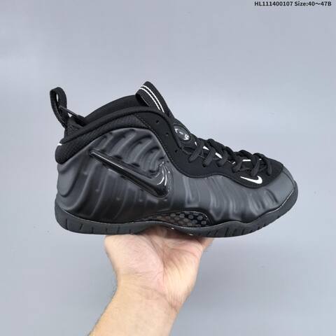 Nike Air Foamposite One Black White Blue EU 40-47 Basketball Shoe - Men's (BS-62166)