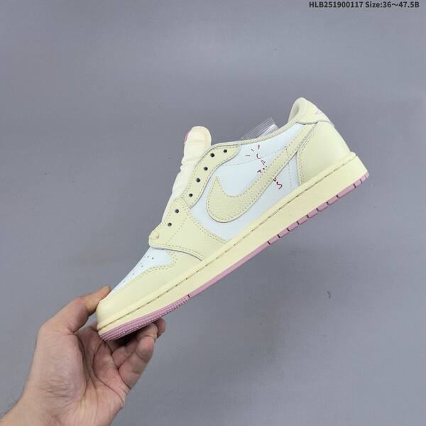 Nike Air Jordan 1 Low Travis Scott cream white / pink / light beige 36~47.5 lifestyle