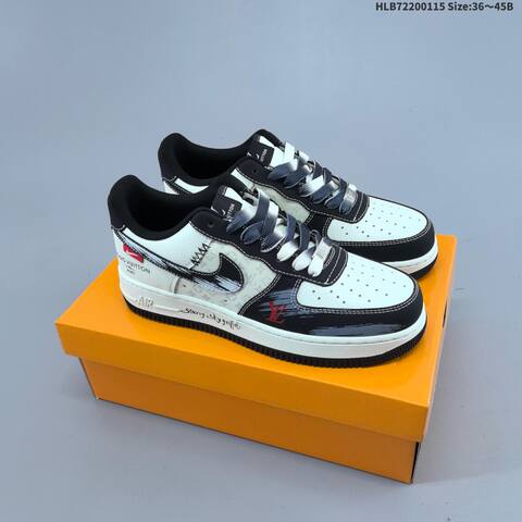 Nike Air Force 1 07 Low Off White Black Red Gold EU 36-45 Sneaker - Unisex (BS-61974)